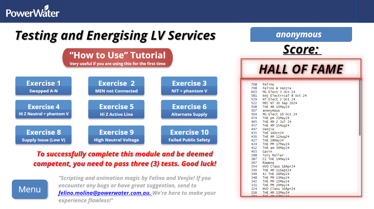 Testing and Energising LV Services